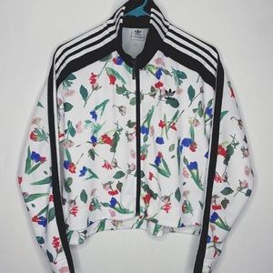 ADIDAS - SHORT SET - FLORAL - Zip Up Size: S(W)